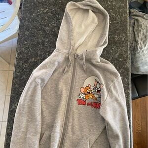 Tom and Jerry Gray Hoodie Sweater